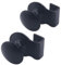 Heuskay 2 Pcs Glass Door Handle,Glass Clip Handle,Stainless Steel No Drilling Door Clips Clamps Pulls Handles Knobs for 5-8mm Showcase,A(Black)