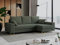 MKS MEBLE Ecksofa - L-Form Sofa mit Schlaffunktion - Wohnlandschaft L Form, Ecksofa mit Schlaffunktion und Bettkasten, Schlafsofa mit Bettkasten, Couch mit Schlaffunktion - Grün Dorian