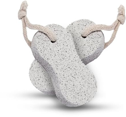 Stellermart Pedicure Tools, a Pair of Natural Pumice Stones, and a Foot Care Scrubber are Used to Remove calluses and Hard Skin from Hands and feet.