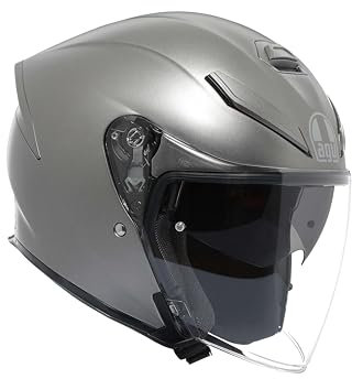 AGV - K5 Jet EVO E2206, Motorrad Jet-Helmet, Unisex, Matt Luna Grey, XL