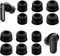 A-Focus Double Flange Ear Tips for Soundcore P40i P30i P20i Replacement Soft Silicone Reduce Noise Eartips Earbuds Cover Compatible with Soundcore P20i P30i P40i L/M/S Black 6 Pairs