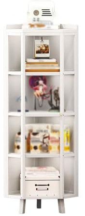 CAUSSO Sammlervitrine, Standvitrine Vitrinenschrank, Wohnzimmer Vitrine, Acrylvitrine mit Tür, für Sammlerstücke Bücher Wein, für Büro Wohnzimmer Küche(39 * 39 * 139cm/15.3 * 15.3 * 54.7in)