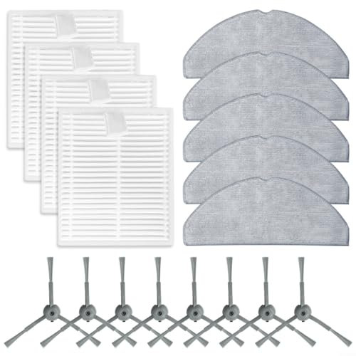 WIIYENA Ersatzteile für Lubluelu für L20 für Honiture V8 Pro Saugroboter, Zubehör 8 Seitenbürsten, 4 Filter, 5 Wischpads