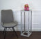 freeroom24, Beistelltisch, Wohnzimmertisch, Couchtisch, Coffee Table, Kleiner Kaffeetisch, Blumenhocker, Blumensäule, Cube, Betonoptik, Glas schwarz, 30 x 30 x 80cm, Made in Germany