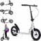 XXL Big Wheel Scooter Kinder City Roller mit Handbremse und Bremse Klappbarer Cityroller für Erwachsene und Kinder 150 kg Tragkraft A