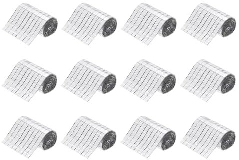 sourcing map 4800 PCS Glass Mirrors Disco Ball Tiles Self-Adhesive Silver Mirror Mosaic Tiles 5 x 5mm for Disco Ball, DIY Craft, KTV Decoration 12 Sheet