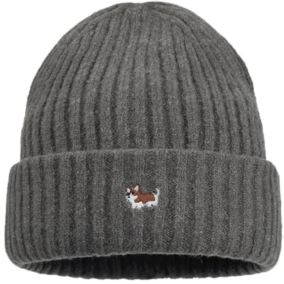 CLAPE Beanie Mütze Herren Damen Strickmütze Stickerei Wintermütze Weich Elastisch Laufmütze für Kaltes Wetter