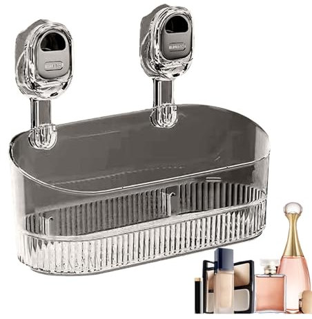 Étagère de Douche à Ventouse,Support de Douche à Ventouse | Étagère murale d'angle sans perçage | Boîte de rangement à aspiration de fond puissante, pour cuisine, salle de bain, douche intérieure