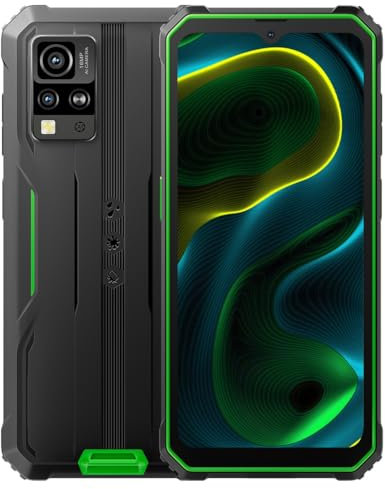 Blackview Android 15 Teléfono Móvil Resistente BV4800SE, 12GB+64GB (Extensión de 2TB), 6,56'' HD+, Cámara 16MP+8MP+2MP, Dual SIM Impermeable Antigolpes IP68 Smartphone, Modo Guante, GPS NFC Verde