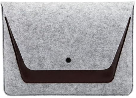 Custodia protettiva in feltro per computer e tablet, compatibile con notebook Apple MacBook da 15, 15,3, 15,4, 15,6, 16,3, Asus, Dell, HP, Microsoft, Samsung, colore grigio chiaro, 15,6