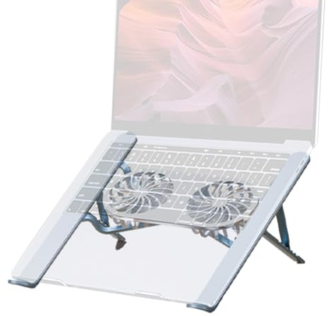 Laptop Cooling Pad - Fan Cooling Pad Laptops for 13-21 Device | Lapt0p Cooler Stand with 6 Height Adjustable, Lapt0p Stand with Fan | Foldable Fan Stand