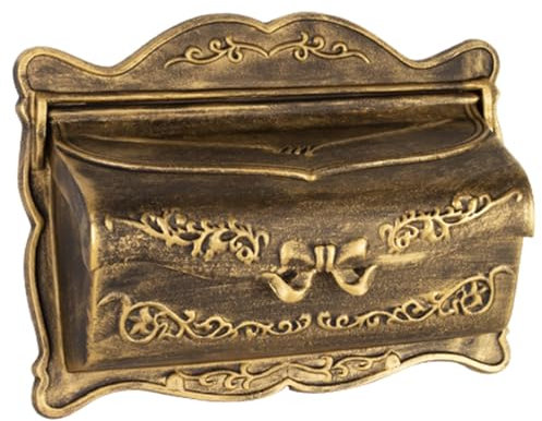 NQNFWCRJ Haushalts-Aluminiumguss-Aktenkasten Außenwand-Aktenkästen Flip-Top-Großformat-Lieferöffnung Design mit 2 Löchern Für Wand-Postkasten