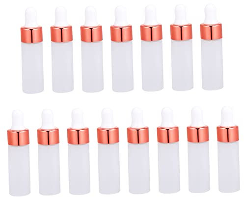 Mikinona 15Pièces Flacons Compte Verre Réutilisables pour Bouteilles de Voyage Pipette