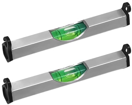 2 PCS String Line Level, Hanging Level Bubble Lightweight Aluminium Compact Spirit Levels for Builders Engineers Carpenters DIY Construction Surveying Metalworking Tools High Precision Measuring Tool