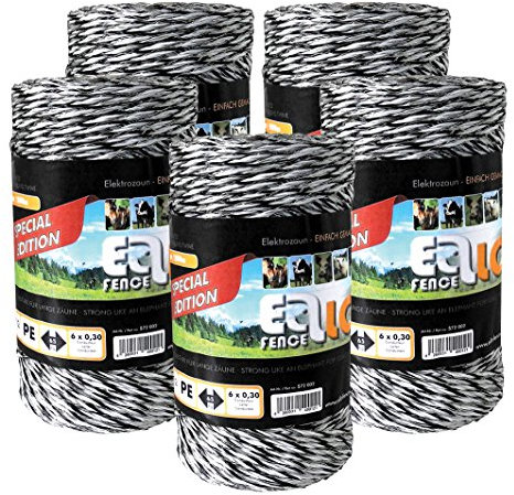 Ellofence Weidezaunlitze 1000m (5 x 200m) TOP Leitfähigkeit DAS Beste !
