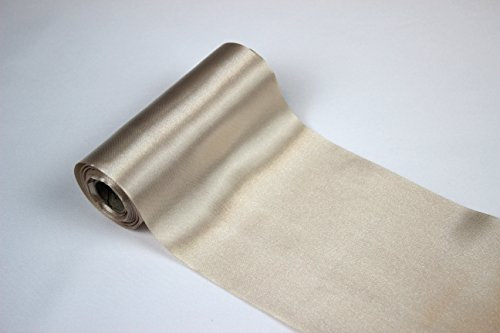 Stoff-Kollektion - Satin Tischläufer Meterware aus Polyester – Satin-Stoffrolle 12 cm breit & 9 m lang – Dekoratives Tischband für Hochzeiten, Geburtstage & besondere Anlässe - Cappuccino