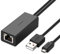 UGREEN Adattatore Rete per TV Stick, Chromecast 1, Chromecast 2, Chromecast Ultra, Adattatore USB Rete Ethernet Adapter Micro USB a RJ45 LAN con Cavo di Alimentazione USB 2.0.