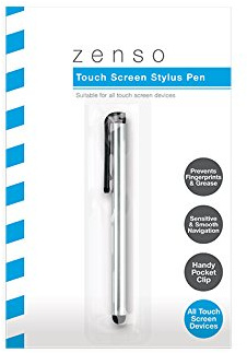Silver Touch Screen Stylus Metal Pen, 10.5 cm - Handy Pocket Clip, Smooth Navigation, Compatible with All Devices, 1 Piece