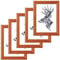 WOLTU Bilderrahmen 20x30cm 5er Set Fotorahmen Holzrahmen mit Passepartout, zum vertikalen oder horizontalen Aufhängen/Aufstellen, Posterrahmen Collage Wanddeko, Braun