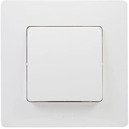 LEGRAND Cruzamiento 10AX, Gama Niloé Monobloc, Mecanismo Completo con Marco, Blanco, 396462