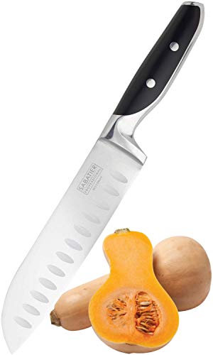 Sabatier Professional Oriental Santoku Knife – 7 inch/17.5 cm Full Tang Blade, Forged High Chrome Stainless Steel, Twin Rivet Comfort Handle