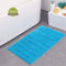 Treer Badezimmermatte Weicher Saugfähig Badezimmerteppich, Mikrofaser Beflockung Badematten Antirutsch Badvorleger Duschteppich Waschbar Badteppich (50 * 80CM,Blau)