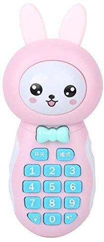 Zerodis Multifonctionnel bébé Musique Jouet, Dessin animé Enfant téléphone Portable téléphone électronique Jouet Musique Histoire Jouets éducatifs d'apprentissage(Rose)