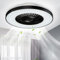 PADMA Modern Ceiling Light with Fans, Ceiling Fan with Lights and Remote-Control, Fan Invisible with Lighting for Bedroom, Living Room, Children's Room, 3 Color Adjustable, Timing, 3000-6500K