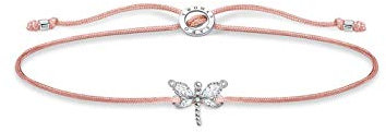 THOMAS SABO Damen Armband Little Secret Libelle weiße Steine 925 Sterlingsilber LS118-401-19-L20V