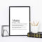 Hawaiian Ohana Definition Leinwanddruck Familienzitate Poster Schwarz Weiß Minimalistisches Gemälde Bild Wohnzimmer Wohnkultur15.7x 23.6(40x60cm) Kein Rahmen