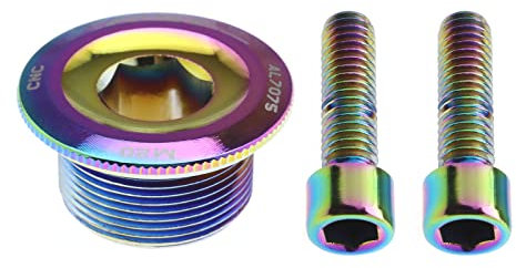 eMagTech M20 Cubierta de manivela para Bicicleta con 2 Pernos de Cabeza Hexagonal y Brazo de manivela Tornillo de bielas Compatible con Shimano M4000/M590/M596/M610/M661/Deore/SLX/XT/XTR