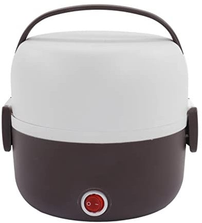 250W Elektrische Lunchbox, 2 Schichten Heizung Lunchbox Eierkocher Tragbare Speisenwärmer Heizung Lunchboxen Lunchbox mit Gestell für Gedämpfte Eier für die Arbeit Im Büro zu
