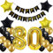 80. Geburtstag Dekoration, 80 Geburtstag Deko Schwarz und Gold, Geburtstagsdeko 80 Jahre Mann, 80 Jahre Geburtstagdeko Mann, Luftballon 80. Geburtstag Deko, 80. Party Luftballons