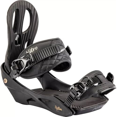 Nitro Unisex – Erwachsene Rythm All Mountain Freestyle Günstig Bindung Snowboardbinung, Black Bronze, M EU