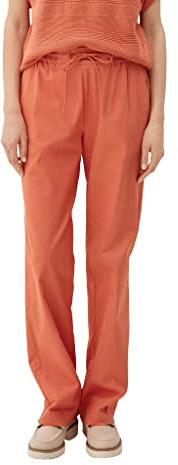 s.Oliver Damen Lang, Hose lang Loose Fit, Orange, 38 EU