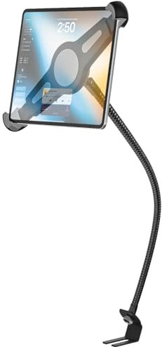Phichy Schwanenhals Tablet Halterung Auto Sitzschiene für 9,5-14,5 Zoll iPad, LKW/PKW Boden Verstellbar Tablethalterungen Auto für iPad Pro 13/Air, Galaxy Tab, Kindle Fire, Surface Pro/Go, Kids Tablet