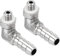 M METERXITY 2pz Tubo Dentellato Raccordi - 90 Gradi Gomito Nichelato 6mm Dentellato Tubo Connettore con Tubo flessibile Applicare a Gas (M6x1 Maschio Filettatura)