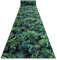 rugsx Läufer Antirutsch Monstera Laub, Gummi grün 80x450 cm