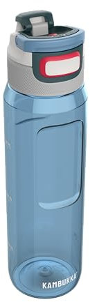 Kambukka Trinkflasche - Modell ELTON NIAGARA BLUE - 1000 ML - Wasserflasche - schmutz- und geruchsabweisend - stoßfest - spülmaschinenfest - einfach zu haltende - Milliliter Markierung