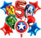 Avengers Folienballon,10 Stück Superhelden Party Ballons, Jungen Avengers Luftballons, Geburtstag Deko Luftballons, für Kinder Luftballon Party Supplies Dekoration