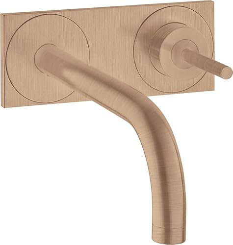 Hansgrohe AXOR Uno single-lever washbasin mixer flush-mounted, plate for wall mounting, projection 165mm; color: Brushed Red Gold