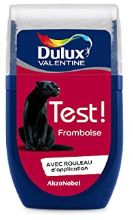 Dulux Valentine Peinture Testeur Crème de Couleur - Murs et Boiseries - Mat - Couleur Framboise 30 ml