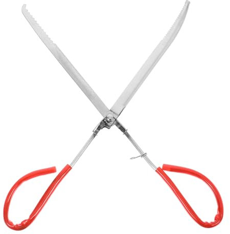 HOMSFOU Fishing Pliers Freshwater Tortoise Clamp Non-slip Crab Tong for Eel Snake Turtle Pet 43cm Small