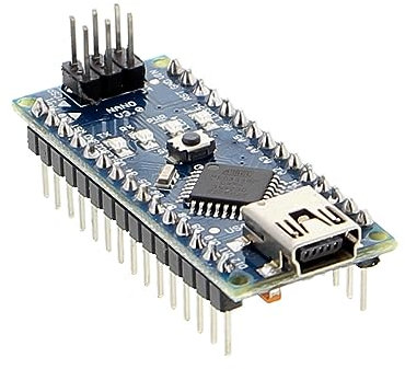 Funduino Nano R3 Mikrocontroller mit CH340 Chip und original 328P Controller- kompatibel mit Arduino-IDE, inkl. USB Kabel