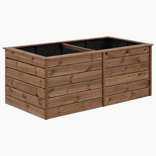 Hochbeet Jules XL - 1700 Liter aus kesseldruckimprägnierter Kiefer mit Pflanzenvlies, Gemüsebeet, Kräuterbeet für den Außenbereich