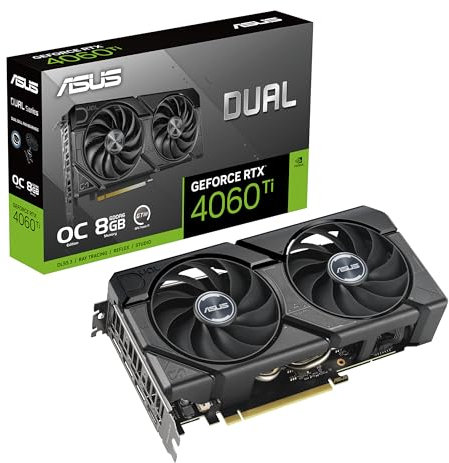 ASUS Dual GeForce RTX™ 4060 Ti Evo OC Edition 8 Go GDDR6 (PCIe 4.0, 8 Go GDDR6, DLSS 3, HDMI 2.1a, DisplayPort 1.4a, Conception de Ventilateur axial-Tech, Technologie 0dB, Plaque arrière de