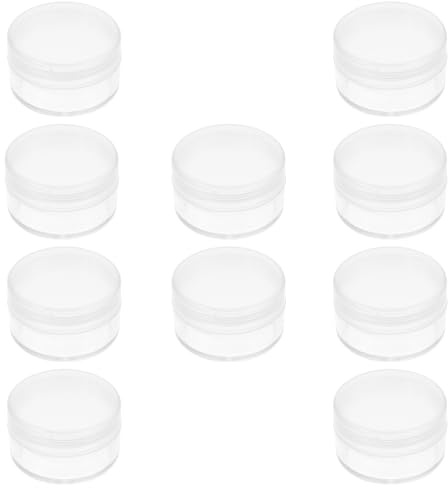 PACKOVE Watch Repair Tool Box - 10Pcs Transparent Storage Case for Watch Parts Jewelry Small Accessories Durable Plastic Organizer