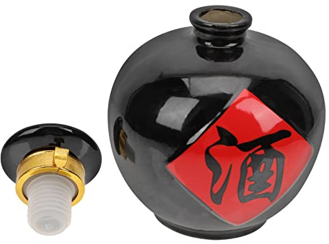 HAKIDZEL Sealed Wine Flask Ceramic Vintage Style Pot Multi-functional Bottle for Brandy Whiskey Rum Storage