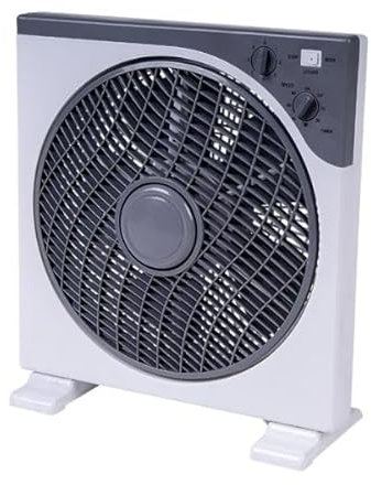 Ventilatore da Tavolo Quadrato da 30cm con Timer 45w - Grigio - Nataluna