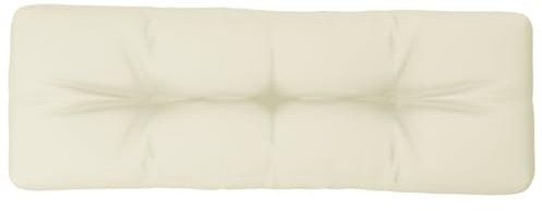 vidaXL Coussin de Palette crème 120x40x12 cm Tissu
